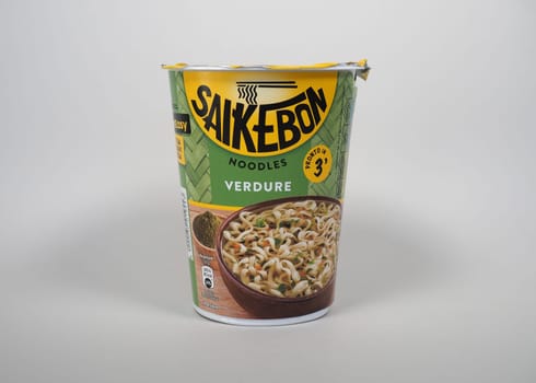 MILAN, ITALY - NOVEMBER 13, 2024: Star Saikebon asian instant noodles