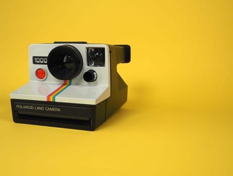 AMSTERDAM, NETHERLANDS - DECEMBER 11, 2024: Polaroid 1000 land camera
