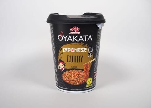 TOKYO, JAPAN - NOVEMBER 13, 2024: Oyakata japanese curry instant noodles
