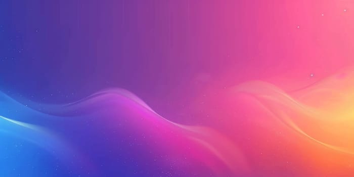Colorful abstract gradient background featuring flowing waves and sparkles in pink, purple, and blue hues.