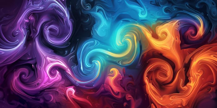 A captivating abstract image featuring swirling vibrant colors, creating a dynamic and energetic visual experience.