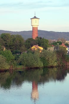 Neckar mit Ladenburg