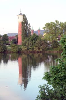 Neckar mit Ladenburg