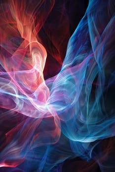 Vibrant abstract image of colorful light waves in motion, creating a dynamic and ethereal visual effect.