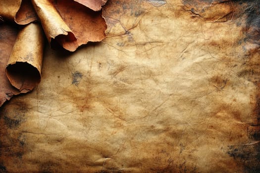Aged Parchment Paper with Rolled Edges