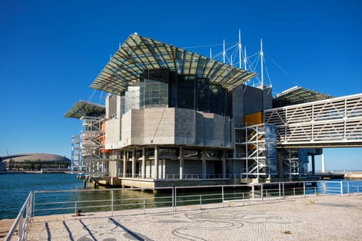 Lisbon, Portugal - July 28, 2023: The Lisbon Oceanarium one of the largest indoor aquariums in Europe, world's largest saltwater oceanarium and approximately 1 million people visit each year