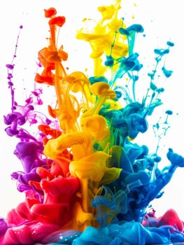 A stunning fusion of radiant colors, blending seamlessly together in an array of organic shapes and flowing forms to produce a visually captivating image