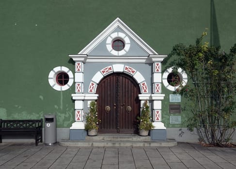 Eingang am Rathaus in Rudolstadt