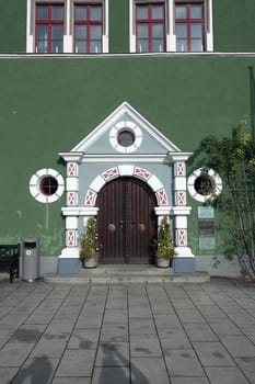 Eingang am Rathaus in Rudolstadt