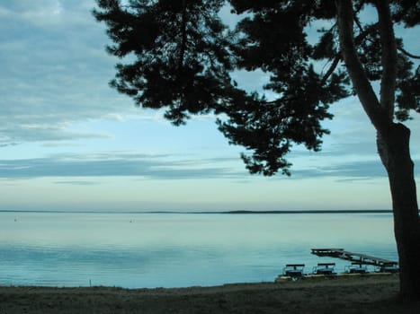 Lake Naroch is the landscape of the lake in Belarus.