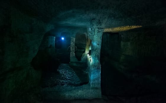 a Ancient caves in the Crimean mountains.