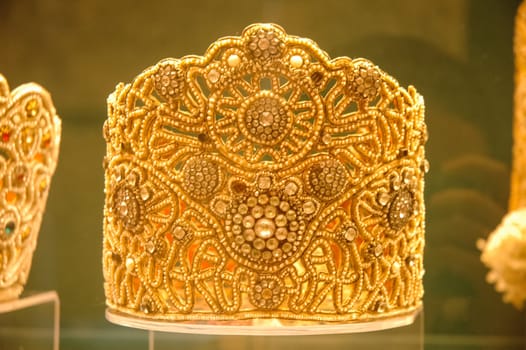 Kokoshnik, Element of the Russian national costume of women. Russian national clothing.