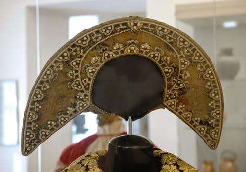 Kokoshnik, Element of the Russian national costume of women. Russian national clothing.