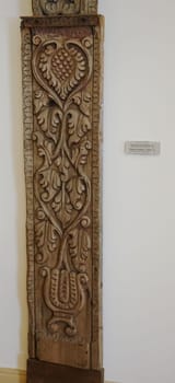 Pilaster with wood carvings. Museum of Folk Art.