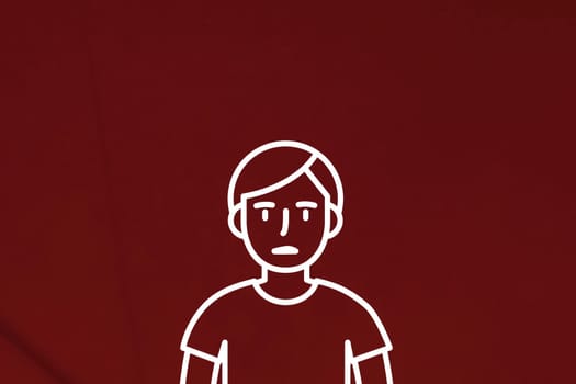 Illustration, a person infected with coronavirus. The spread of coronavirus.