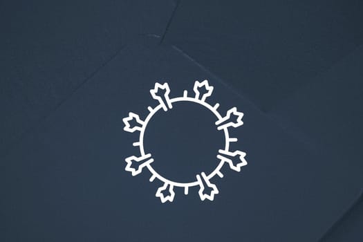 An image of the virus. Drawing a coronavirus illustration.