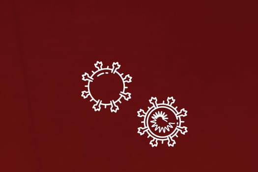 An image of the virus. Drawing a coronavirus illustration.