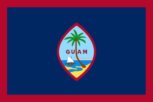 A Guam territory of the United States flag background illustration