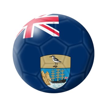 A Saint Helena soccer ball football illustration isolated on white with clipping path