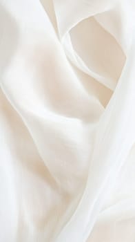 Wavy white silk cloth texture creates elegant soft fabric background, AI generated
