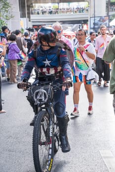 Bangkok, Thailand - JUN 4, 2023 Siam Center The World of Freedom and Pride 2023, The short action and atmosphere of people joins celebrations in the event.