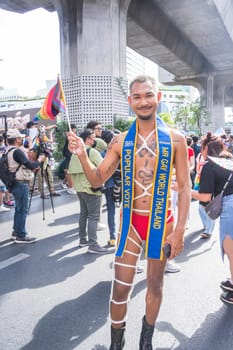 Bangkok, Thailand - JUN 4, 2023 Siam Center The World of Freedom and Pride 2023, The short action and atmosphere of people joins celebrations in the event.