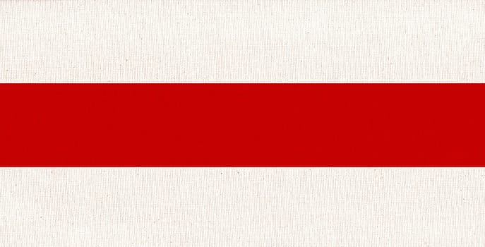 historical flag of Belarus. Flag of Belarus. Belorussian flag on fabric surface. Fabric texture. National symbol of Belarus on patterned background. the state flag of independent Belarus