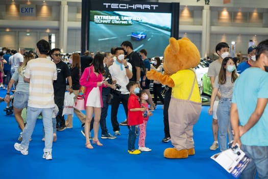 Nonthaburi, Thailand - MAR 16, 2023 Atmosphere at The 44th Bangkok international motor show 2023 at IMPACT Arena, Muang Thong Thani, Nonthaburi, Thailand.
