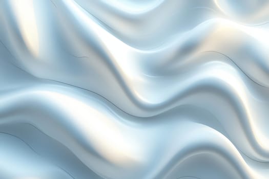 Delicate, wavy fabric in light shades of white creates an elegant and calming atmosphere, showcasing texture and movement beautifully.