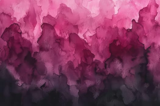 A stunning display of pink and purple hues blends seamlessly, creating a captivating gradient in this watercolor artwork.