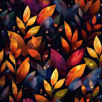 Vibrant and colorful autumn leaves beautifully displayed against a dark background, ideal for seasonal designs