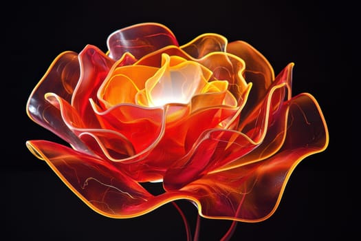 A stunning rose sculpture featuring vibrant hues and intricate design, perfect for floral enthusiasts.