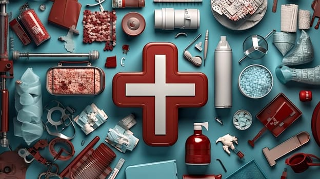 Emergency medical tool kit. High quality photo