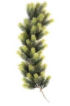Fake fir tree branch for decorating of bouquets and home.