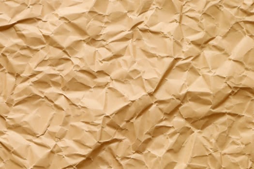 Brown crumpled paper texture. Abstract brown recycled paper background
