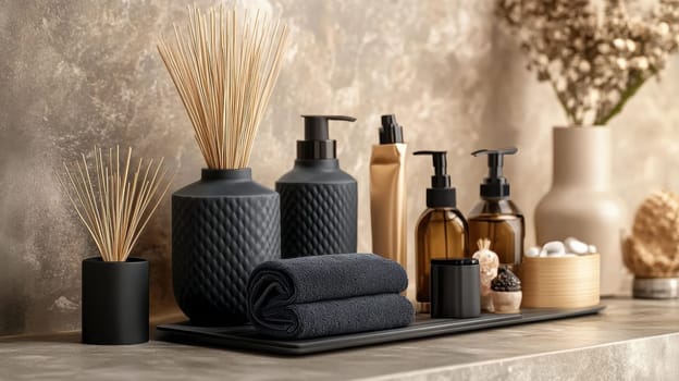 beautiful spa accessories, Generative AI nature