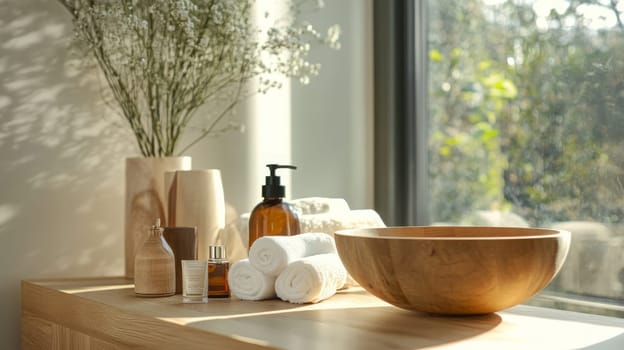 beautiful spa accessories, Generative AI nature