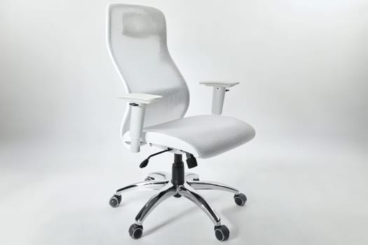 This ergonomic office chair features a sleek design, adjustable armrests, and a breathable fabric, perfect for long work hours.
