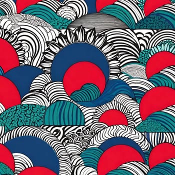 Art abstract background texture geometric figures generated ai alt red blue green gray illustration pattern poster decor design image wallpaper graphic . High quality illustration