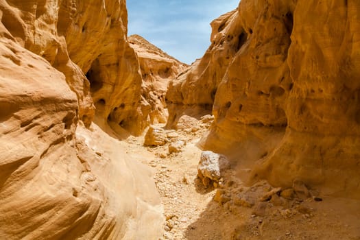 View of barren land of Timna Valley, Israel