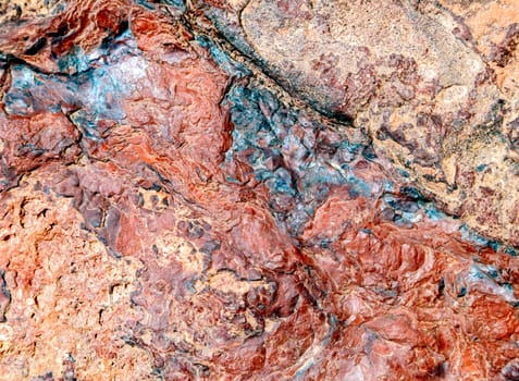 Colorful rock texture in Ramon Crater, Negev Desert, Israel