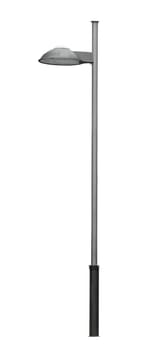 An old street lamppost isolated over white