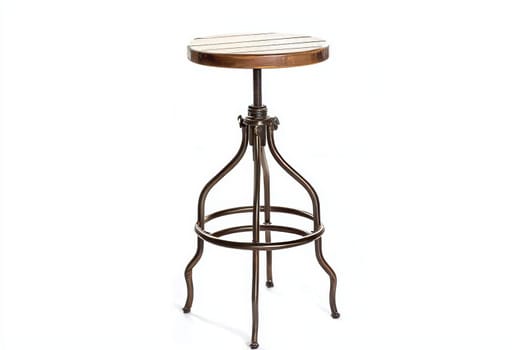 This adjustable bar stool combines metal and wood design, ideal for kitchens, home bars, and casual dining areas.