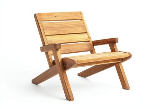 This lounge chair features a minimalist wooden design, perfect for enjoying sunny days on the patio or in the garden.