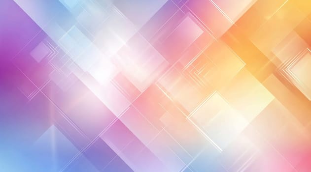 Soft pastels blend seamlessly in an eye-catching abstract design filled with geometric shapes and warm gradients, perfect for backgrounds.