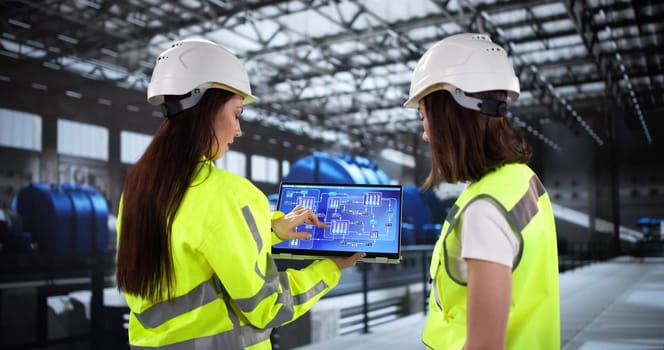 Female Engineer Inspecting Oil and Gas Plant for OSHA Compliance.