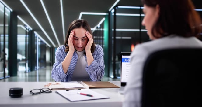 Female Manager Investigates Disciplinary Meeting Fail With Young Woman