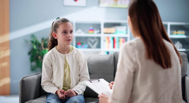 Psychiatric counseling for child treatment by social worker and psychiatrist.
