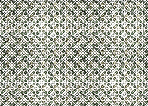 Bio label for ecological social projects, seamless pattern for green flowers eco packaging. Banner in natural style, mosaic of geometric white shapes.