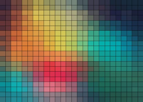Colorful bright cubes. Seamless pattern, abstract background. Vector illustration